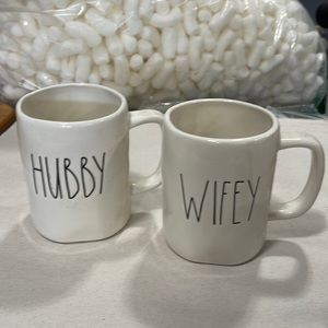 Rae Dunn Hubby & Wifey mugs
